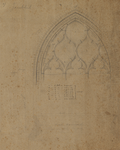 216890 Afbeelding van het ontwerp voor het eerste venster met tracering van het noordelijke koor in de Jacobikerk te ...